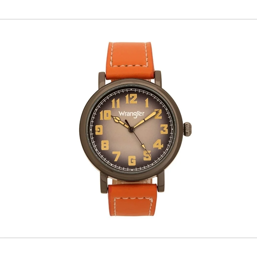 Wrangler Men's Grey Orange‎ Western Collection wristwatch new